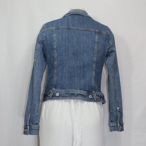 Anthropology Pilcro and the Letterpress Farrah Denim Blue Jacket Small - Picture 4 of 8